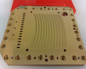 Injection mold insert with various WEDM features and wear-resistant coating